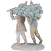 Decoratie Kinderen met Kerstboom veelkleurig 12x6x15 cm 6pr4662