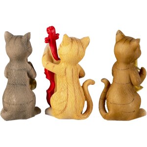 Decoratie Katten wit 14x6x10 cm 6pr4683
