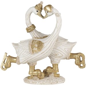 Decoratie zwanen wit 18x8x17 cm 6pr4686