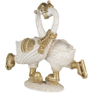 Decoratie zwanen wit 18x8x17 cm 6pr4686