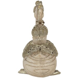 Decoratie zwanen beige 11x6x10 cm 6pr4687