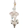 Decoratie gans op rol wit 14x6x19 cm 6pr4688