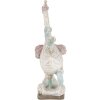 Decoratie gans op rol wit 14x6x19 cm 6pr4688