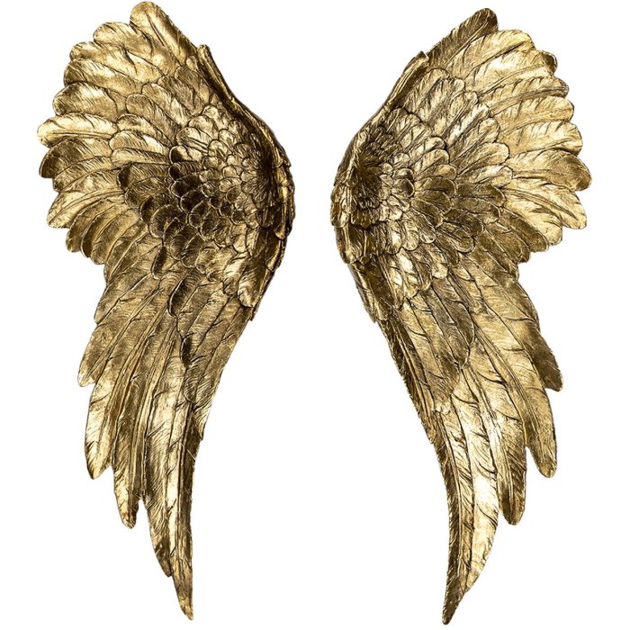 Decoratie Vleugels (2 stuks) goud 22x6x55 cm 6pr4691
