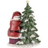 Decoratie kerstman met kind veelkleurig 16x13x22 cm 6pr4714