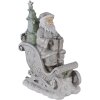 Decoratie kerstman in arrenslee zilver 10x6x13 cm 6pr4727
