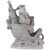 Decoratie kerstman in arrenslee zilver 10x6x13 cm 6pr4727