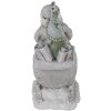 Decoratie kerstman in arrenslee zilver 10x6x13 cm 6pr4727