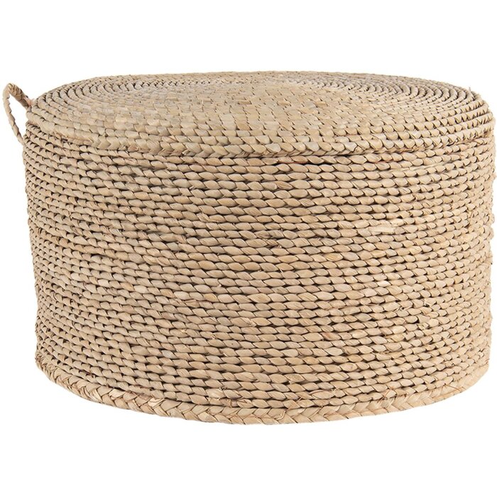 Puff bruin ø 40x23 cm 6ro0509