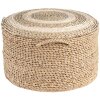 Puff bruin ø 40x23 cm 6ro0510