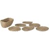 Onderzetter (6 stuks) bruin 13x8x7 - ø 10 6ro0537