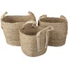 Mand (set van 3) bruin 27x27x21-30 - 23x23x19-27 - 20x20x17x25 cm 6ro0539