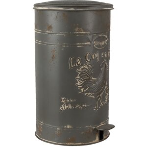 Pedaalemmer grijs ø 27x45 cm 6y4244