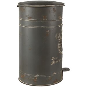 Pedaalemmer grijs ø 27x45 cm 6y4244