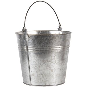 Decoratie emmer grijs ø 18x16-26 cm 6y4313