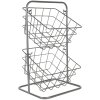 Legplank met manden zilver 22x22x41 cm 6y4555