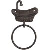 Gastendoekhouder bruin 12x2x22 cm 6y4574