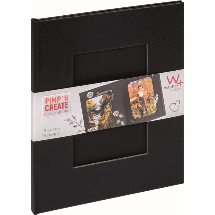 Fotoalbum pimp and create zwart 16,5x20 cm