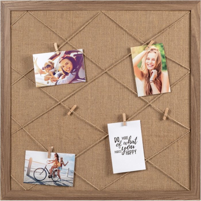 Walther Memoboard massief 60x60 cm bruin