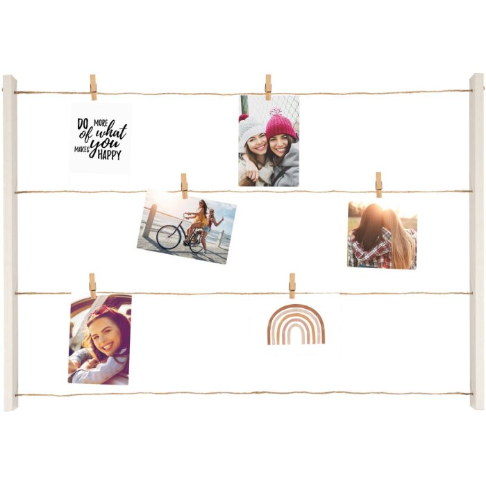 Walther Rope Tense Gallery 4 fototouwen met 20 Clips grijs 48x72 cm