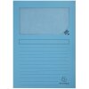 EXACOMPTA 160g venstermappen intensief blauw A4 plasticvrij 100st