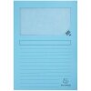 EXACOMPTA 160g venstermappen DIN A4 22x31cm SUPER lichtblauw 100 stuks