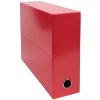 Kartonnen overdoos, rug 90mm, 25x33cm voor din a4 - Iderama - Rood