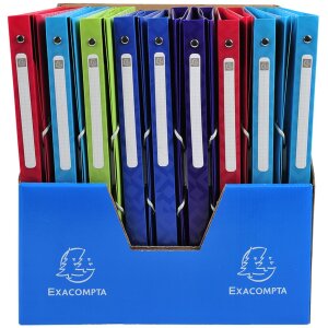 Exacompta ringband PP 500µ 4 ringen rug 20 mm A4 OffiX assorti
