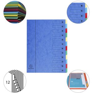 Map 12-delig a4 harmonica blauw