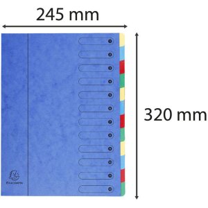 Map 12-delig a4 harmonica blauw