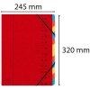 Exacompta Map Colorspan Karton met elastiek 12 vakken DIN A4 Rood