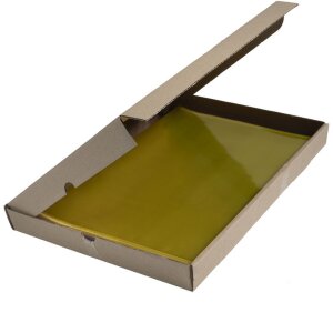 Exacompta pak van 100 dossiermappen glad en sterk PVC 130µ, DIN A4 geel