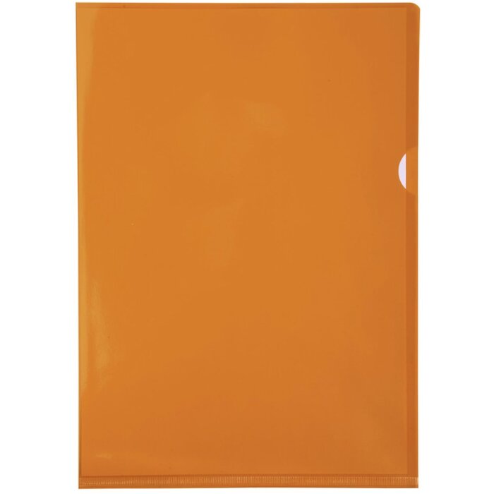Exacompta 100 dossiermappen glad PVC 130µ DIN A4 Oranje