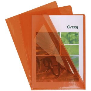 Exacompta 100 dossiermappen glad PVC 130µ DIN A4 Oranje