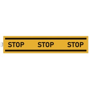 Kleefbord Stop verplicht geel 100 cm