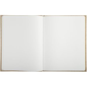 Gastenboek Kraft 27x22 cm gouden rand