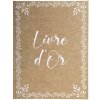 Gastenboek Kraft 27x22 cm gouden rand