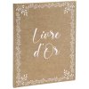 Gastenboek Kraft 27x22 cm gouden rand