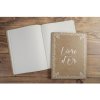 Gastenboek Kraft 27x22 cm gouden rand
