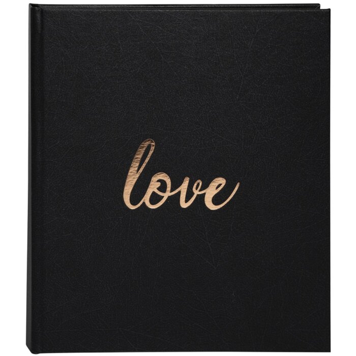 Gastenboek Love 21x19 cm zwart