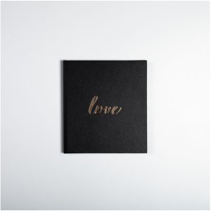 Gastenboek Love 21x19 cm zwart