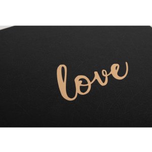 Gastenboek Love 21x19 cm zwart