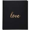 Gastenboek Love 21x19 cm zwart
