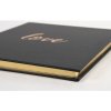 Gastenboek Love 21x19 cm zwart