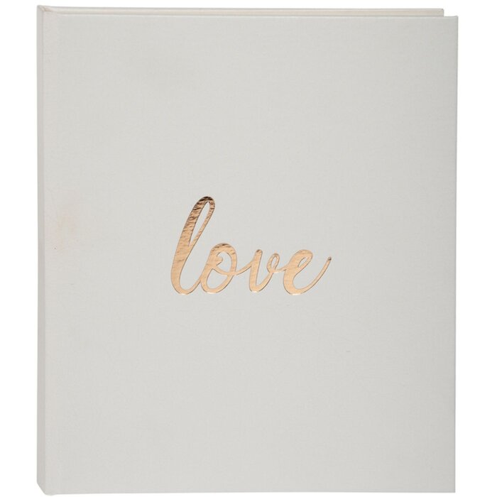 Gastenboek Love 21x19 cm wit