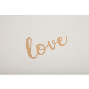 Gastenboek Love 21x19 cm wit