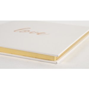 Gastenboek Love 21x19 cm wit