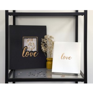 Gastenboek Love 21x19 cm wit