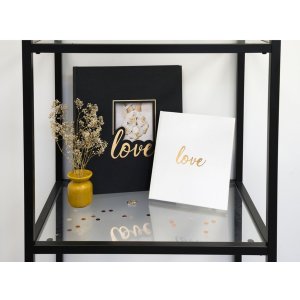 Gastenboek Love 21x19 cm wit