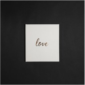 Gastenboek Love 21x19 cm wit